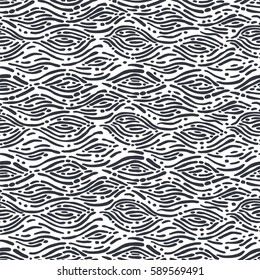 Seamless pattern with waves. Design for backdrops with sea, rivers or water texture.