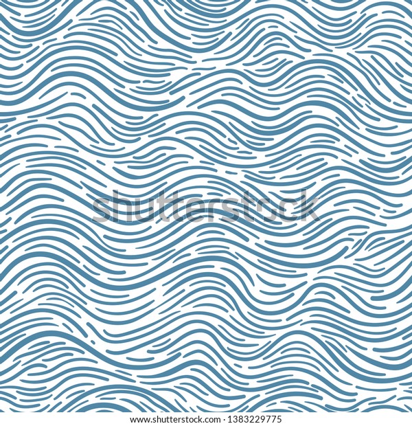 Seamless pattern with waves. Design for backdrops\
with sea, rivers or water texture. Repeating texture. Figure for\
textiles. Print for the cover of the book, postcards, t-shirts.\
Surface design.
