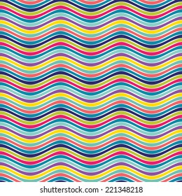 Seamless Pattern with waves for design fabric,backgrounds, package, wrapping paper, covers, fashion