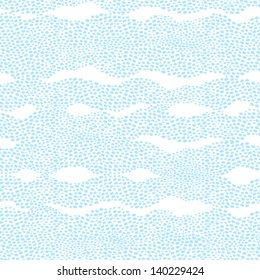 Seamless pattern with a waves from dots. Light background similar to ripples on the sea.