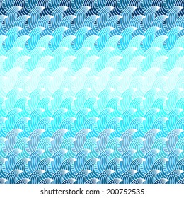 Seamless pattern with the waves. Illustration can be used for web pages, gift cards, invitations and design element.
