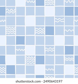 Seamless pattern with waves. A more nautical background is perfect for holiday, children's party designs.