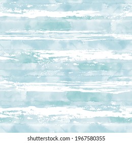 Seamless pattern with waves on watercolor background. Abstract marine background. Perfect for design templates, wallpaper, wrapping, fabric and textile.