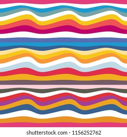 Seamless pattern with waves. Periodic surface oscillations. Pattern for fabrics and packaging.