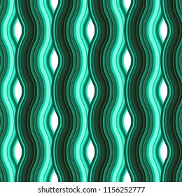 Seamless pattern with waves. Periodic surface oscillations. Pattern for fabrics and packaging.