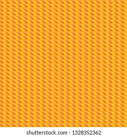 Seamless pattern with Waves. Vector illustration. Abstract orange Waves background.