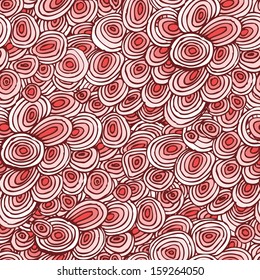 Seamless pattern with waves. Seamless wave hand-drawn pattern, waves background (seamlessly tiling). Vector illustration.