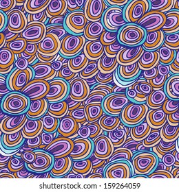 Seamless pattern with waves. Seamless wave hand-drawn pattern, waves background (seamlessly tiling). Vector illustration.
