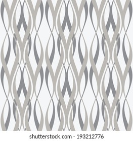 Seamless pattern with wavy calligraphic structure. Vector abstract background.
