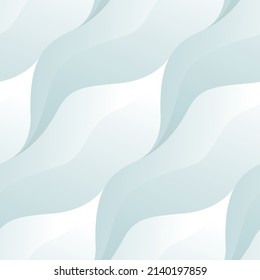 Seamless pattern with wavy geometric shapes resembling tentacles. White background, elegant classic surface with abstract composition. Vector illustration.