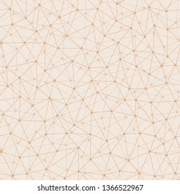 Seamless pattern. Wavy linear stripes with dots. Repeating abstract background with circles or dots.