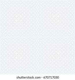 Seamless pattern of wavy lines for certificates and other forms