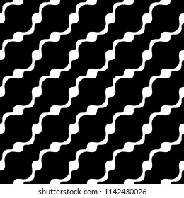 Seamless pattern of wavy lines. Geometric background. Vector illustration. Good quality. Good design.