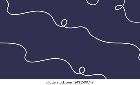 Seamless pattern with wavy lines on a dark blue background