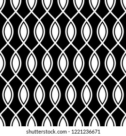 Seamless pattern of wavy lines and ovals. Geometric background. Vector illustration. Good quality. Good design.