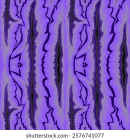 seamless pattern of wavy lines that create a wave-like effect.  feeling of depth and volume. The colors are purple with some shades of black. psychedelic effect and abstract design.