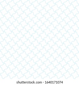 Seamless pattern of wavy lines. Unusual lattice. Geometric background. Vector illustration. Good quality. Good design.