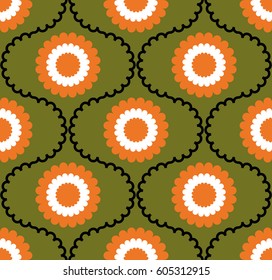 Seamless pattern with wavy lines. Vector art.