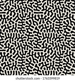Nahtloses Muster mit schwerem Labyrinth. Einfarbiger abstrakter Hintergrund. Vektorgrafik, handgezeichnet.