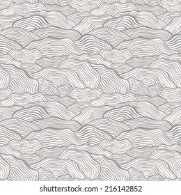 Seamless pattern with wavy scale texture. Vector illustration
