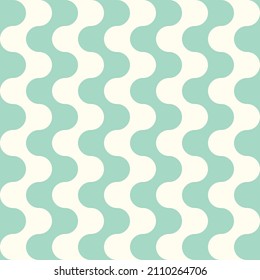 Seamless pattern with wavy stripes in retro style. Bright colored vector background. Vintage print in hippie aesthetic, 60s, 70s groovy style