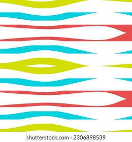 Seamless pattern with wavy stripes. Striped vector background.