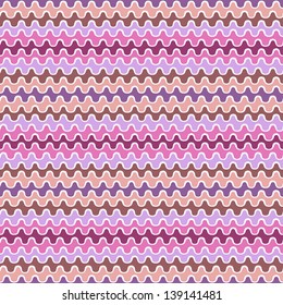 Seamless pattern of wavy stripes in vector