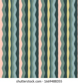Seamless pattern with wavy stripes. Vector illustration.