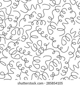 Seamless pattern with wavy swirl background, abstract vector art illustration