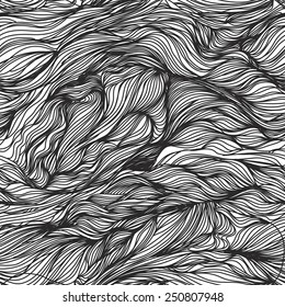 Seamless pattern wavy thin lines