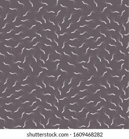
Seamless pattern: wavy white lines on a gray background. Can be used for packaging or fabric. Abstract background. vector. illustration