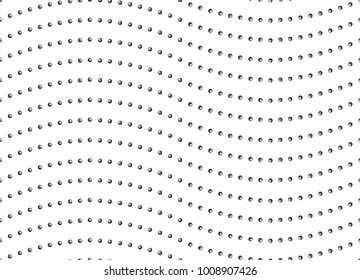 Seamless pattern from wavyly laid small shiny balls for background, fabric, clothing and decoration. Vector illustration.