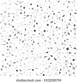 Seamless Pattern With WEAPONS ICON Stock Vector, in gradient color and white background with mini doodle (icon). Vector Illustration