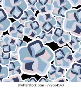 Seamless pattern. Weave on five rounded squares.