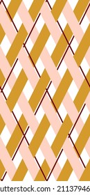 Seamless Pattern Weaving Natural colors diagonal lines vector
