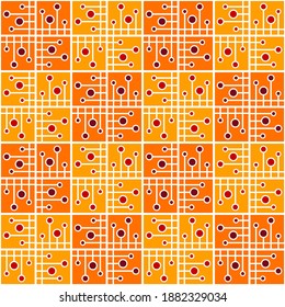 Seamless pattern for web, ads, textile, printed goods and for any design project. Abstract decor will attract attention and transform any surface.