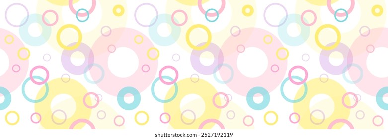 Patrón sin fisuras, Anuncio de Web, diseño de fondo sin fin de círculos.