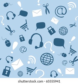 Seamless pattern with web symbols
