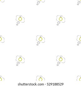 Seamless pattern of wedding rings in the dialog box