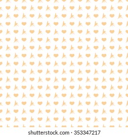 Seamless pattern of the wedding.Cartoon bride and groom.The wedding invitation. Valentine's day