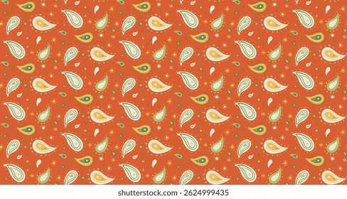 Seamless pattern western in outline exotic. Twisted flat design in boteh stroke. Festive tradition, template victorian. Curl paint a classic poster.