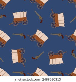 Patrón sin costuras occidental. Diseños para tela, textiles, Fondo de pantalla, embalaje.