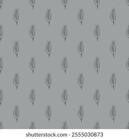 Seamless pattern with wheat doodle for decorative print, wrapping paper, greeting cards, wallpaper and fabric