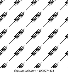 Seamless Pattern Of Wheat Ears