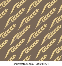 Seamless pattern of wheat ears