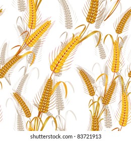 Seamless pattern with wheat ears