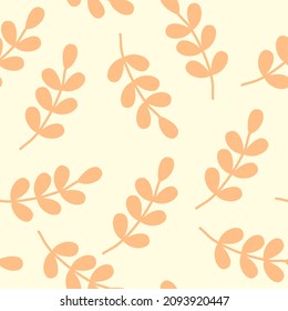Seamless pattern with wheat ears on yellow background vector Flat illustration. beautiful harvest pattern.