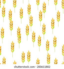 Seamless pattern with wheat ears. Vector illustration.