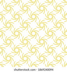 Nahtlose Muster von Whirlpools. Geometrischer orangefarbener Hintergrund.