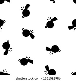 seamless pattern with whistle icon